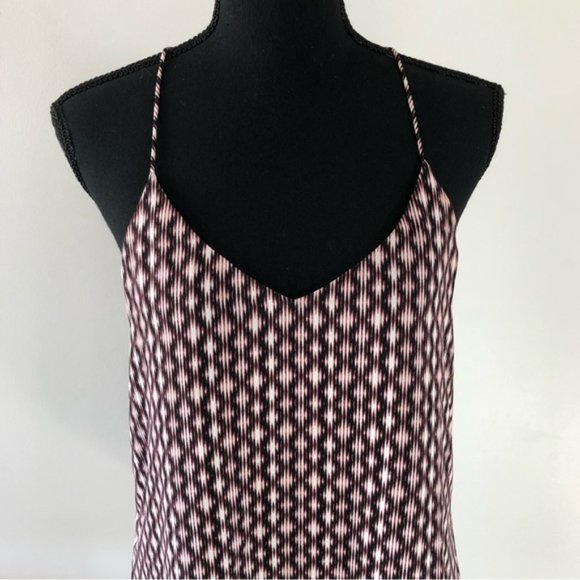 Womens RW&CO. Spaghetti strap Racer back Geometric pattern tank top size S - Picture 4 of 11